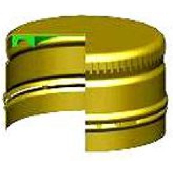 metal cap 25mm gold