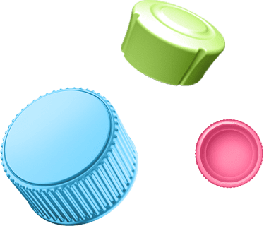 Colored various designs caps